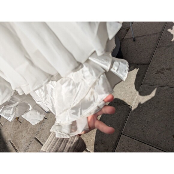 Prom Dress: Strapless, White W/ Gold Sz 10 Royal Queen Collection - Picture 7 of 16